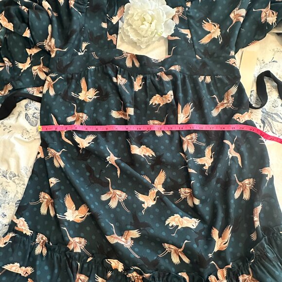 NWT Large Bohemian Happy Nature Teal Knee Length Dress - Picture 6 of 7